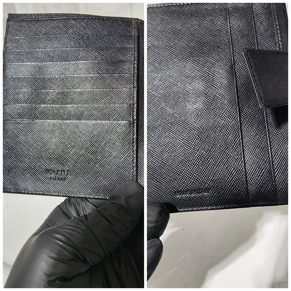 Prada Nylon Compact Wallet Black